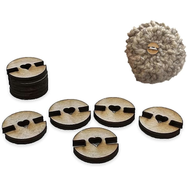 50 stk. Tre Pom Pommer For Hatter Knapper, Hatt Pom Holder, Strikket Hatt Lagingsfeste Verktøy, Pompon Holdere For Strikkede Beanies Og Toques