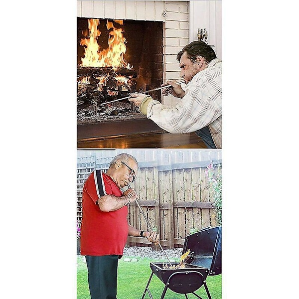 Lommeforstærker, sammenklappeligt bålredskab i rustfrit stål, lomme camping overlevelses blæserør, til bål, camping, udendørs picnic (1 stk)