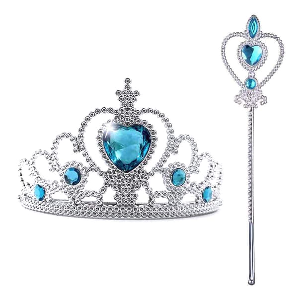 Prinsessekrone og Tryllestav Sæt Glitter Prinsesse Tilbehør til Små Piger