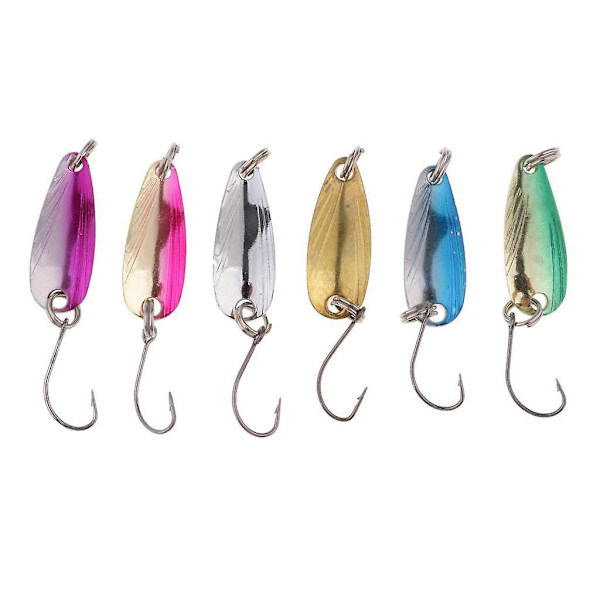 2 x 6st 2,5g Metall Fiskedrag Sked Spinnare Beten Trekrok Utrustning--