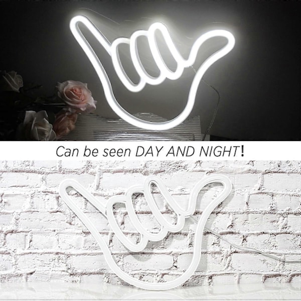 2025 Lämplig Finger Neon Skylt Lyckogest Vit Neonljusskylt Handformade Neonlampor för Sovrum Bar