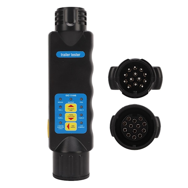 12V 13-pins tilhenger ledningsnett krets tester plugg kontakt komplett sett for tilhengere campingvogner hestetransport sykkelstativ