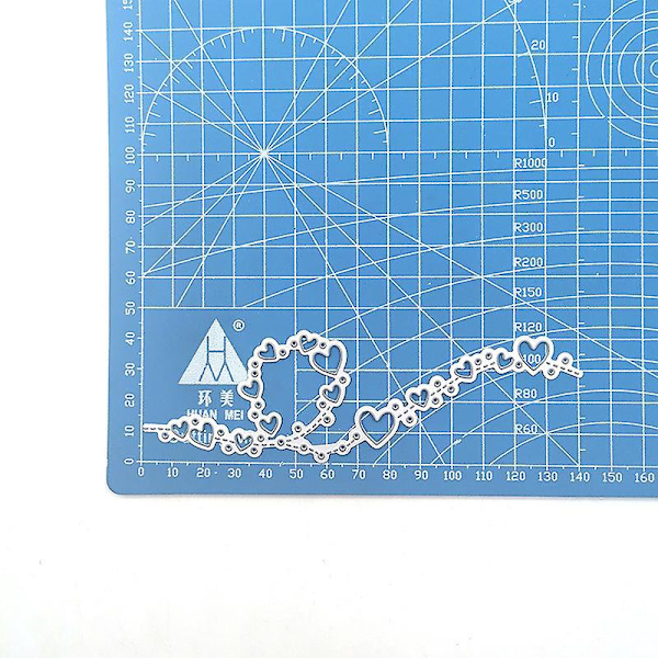 Blonder Hjerte Skæreforme - DIY Scrapbooking Metal Stencils til Albumkort Dekoration