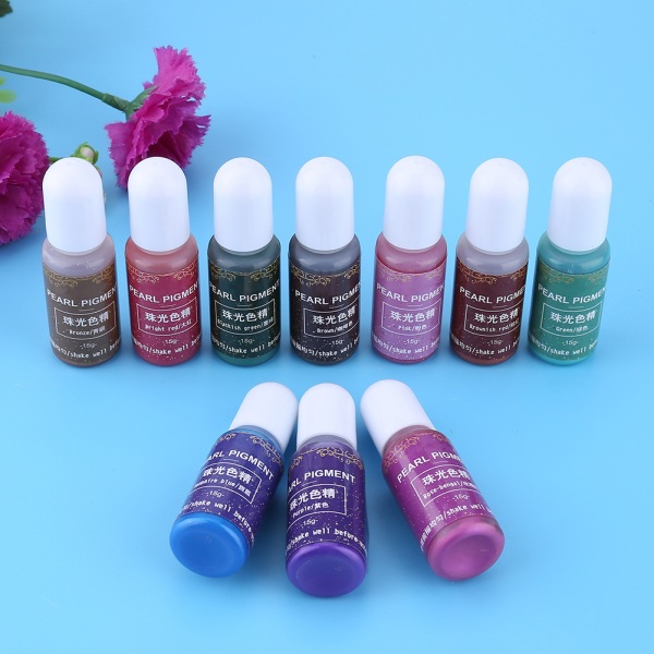 10 farver 10 g Epoxy UV-harpiks Farvefarve Farvestof Pigment DIY Kunsthåndværk (#B)