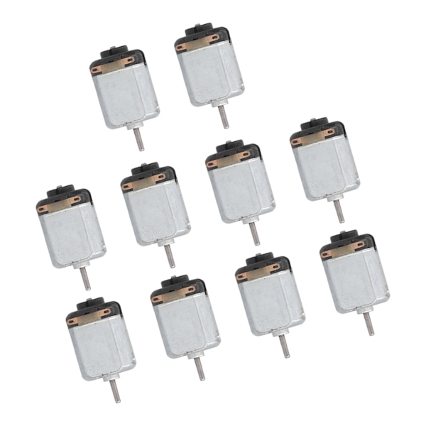 10 st mini elmotor höghastighets låg ljudnivå små likströmsmotorer för hobby DIY-leksaker bilar Svart