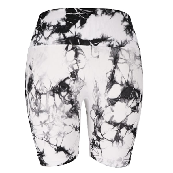 Yoga Shorts Tie Dyeing Komfortable Højtaljede Slim Fit Butt Lifting Yoga Shorts til Kvinder L