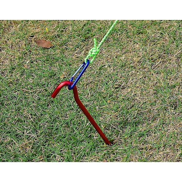 15 stk. Camping Aluminium Legering Teltplugger, Markiseplugger Utendørs Tau, svart
