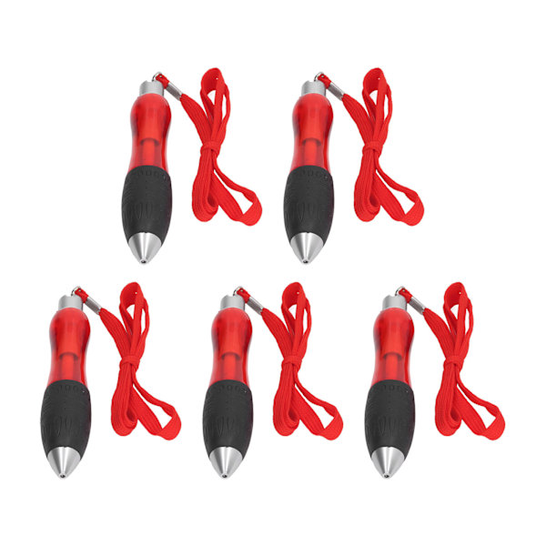5 st Big Fat Pens Red Body Infällbara Big Fat Kulspetspennor med hängrep för artrit
