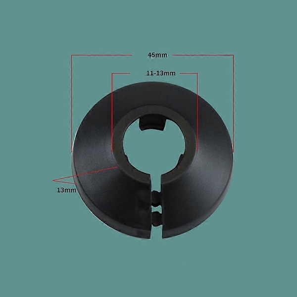 10 Stycken Radiatoröverdrag, Radiatorrörskydd, Plaströrklammer för Runda Rosett Rörskydd Diameter (45MM)