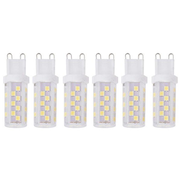 6 stk. 5W G9 46LED pære dæmpbar lysekrone loftlampe pærer til hjemmekontor restaurant 230V hvidt lys