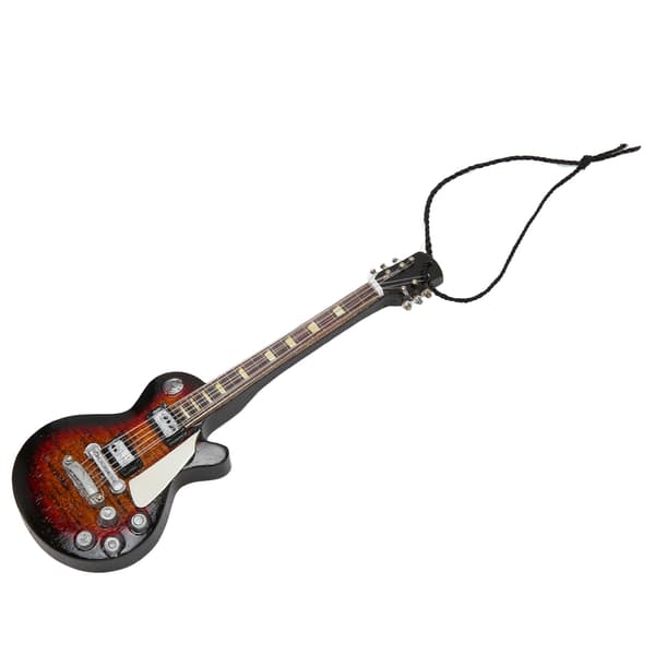 Miniatyr elgitarr modell utsökt trägitarrprydnad för musikfestival bröllopsfestdekoration