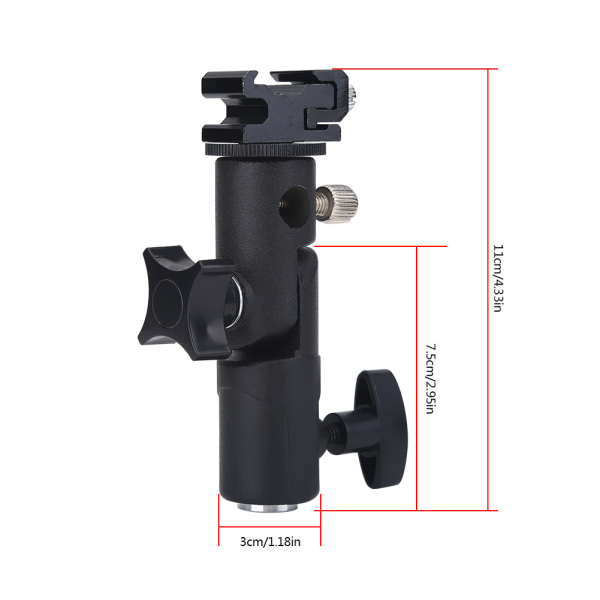 Aluminium Hot Shoe Mount Adapter med paraplyhållare