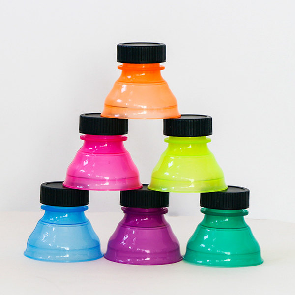 6 stk Random Color Klar Sodavandsdåselåg Dåsedæksler til Sodaøl Energidrikke Juice Genanvendelige låg