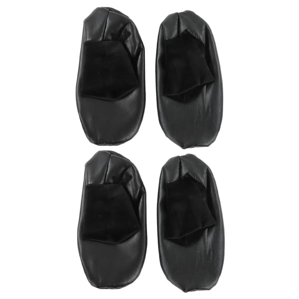 Sunnah Khuff-strumpor PU-läder Polyester Bekväm Varm Plyschfoder Termiska Khuffain-strumpor för skostorlek 36 till 41 EU Svart Elastisk Version