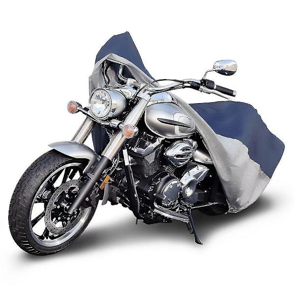 Motorsykkel vanntett trekk All-Weather Protection 220x95x110cm - Svart/Sølv