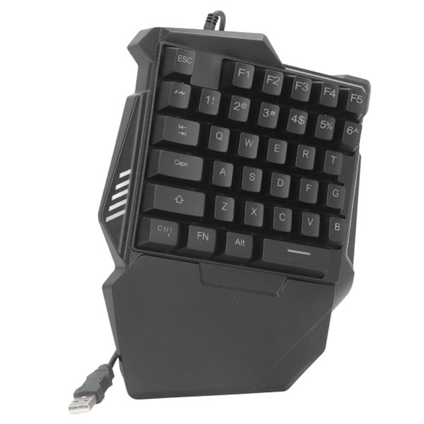 Enhandsspeltangentbord 35 nycklar RGB-bakgrundsbelysning Ergonomiskt bärbart minispeltangentbord för hemmakontorsresor