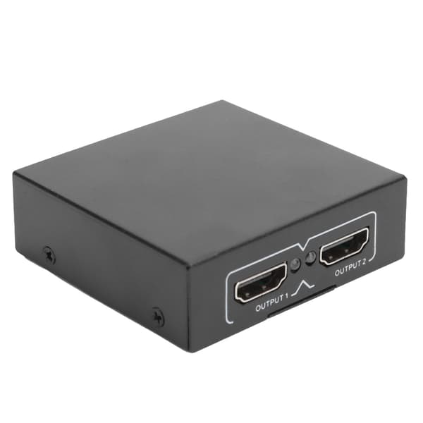 HD Multimedia Interface 1 til 2 fordeler 4K x 2K omformer videosplitter US-plugg 100‑240V Svart