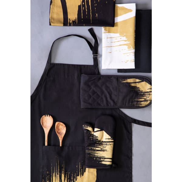 Premier Housewares Moderne Retro Svart Forkle Black