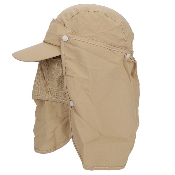 UPF 50+ aurinkosuojakorkki UV-suojalla Leveälierinen ulkoilukalastus aurinkosuojakorkki matkustamiseen, patikointiin, veneilyyn, puutarhanhoitoon (Khaki Free Size)