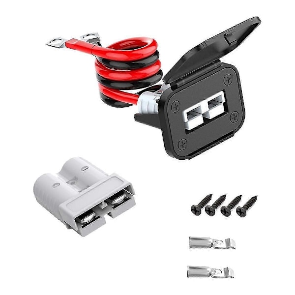 Anderson-liitin, 8AWG 50A Akun Pikaliitin/Irrotusliitin, 0,5 m Akun Kaapeliliitin, Vinssin Johdotus