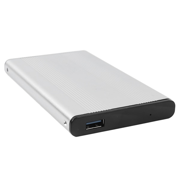 Harddiskkabinet 2,5 tommer 4TB LED-indikation Aluminiumshus Hot-swapbar 5 Gbps USB 3.0-port eksternt HDD-etui Sølv