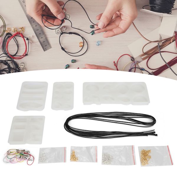 Molds med reppaket Gör-det-själv-hantverksverktyg för smycken Halsband Hängsmycken