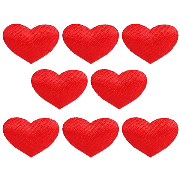 500 stk pose med hjerteformede dekorasjoner til bryllupsdag, valentinsdag og fest (2,1 cm rød, 500 stk pose)