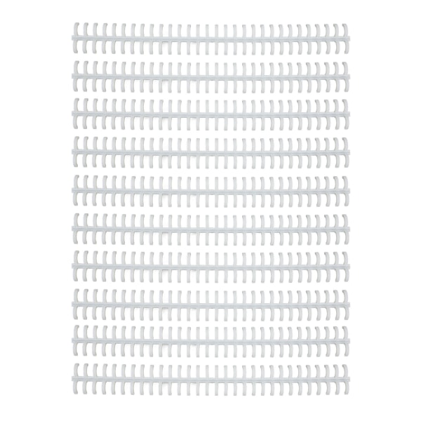 10 Pcs Loose Leaf Binding Spine 30 Hole Cuttable Wear Resistant PP Plastic 10mm Binding Comb for Student Office White