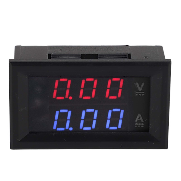 Jännitevirtamittari Digitaalinen jännitteenmittari Ampeerimittari Jännitteen testaaja Ampeerin ilmaisin LED-virran monitori Mittari DC0‑100V 10A