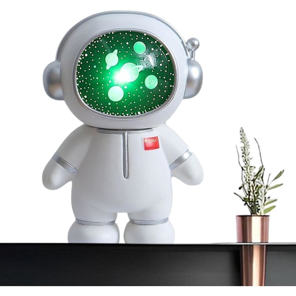 Genopladelig Justerbar Projektionslampe, Sød Astronaut Sparekasse - Mønt Soveværelse Stjernehimmel Lampe