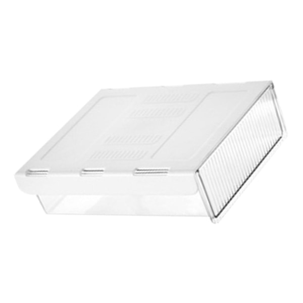 Underdesk lådbox plast transparent platsbesparande utdragbar under bord förvaringslåda för kontor klassrum transparent M