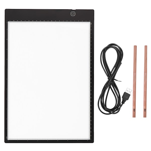 Lysboks A4B Svart Artcraft Sporingsbrett med Blyanter USB-kabel for Barn Designere Maleri Imiterer Kopiering