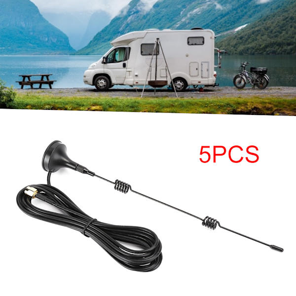 5 stk. SMA‑M 2.4G-antenne med router magnetisk base ekstern forlængelse til YAESU VX‑3R