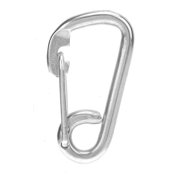Sikkerhedskrog i rustfrit stål, smedet, enkel, antirust, antikorrosion, stærk fjederlås, tilbehør (60 mm)