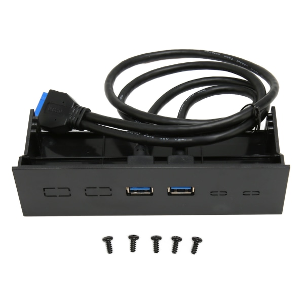 5,25-tums frontpanel 2-portars USB port Optisk enhet Frontpanel USB 3.0 till 19-stifts metall optisk enhetsfack för PC Case