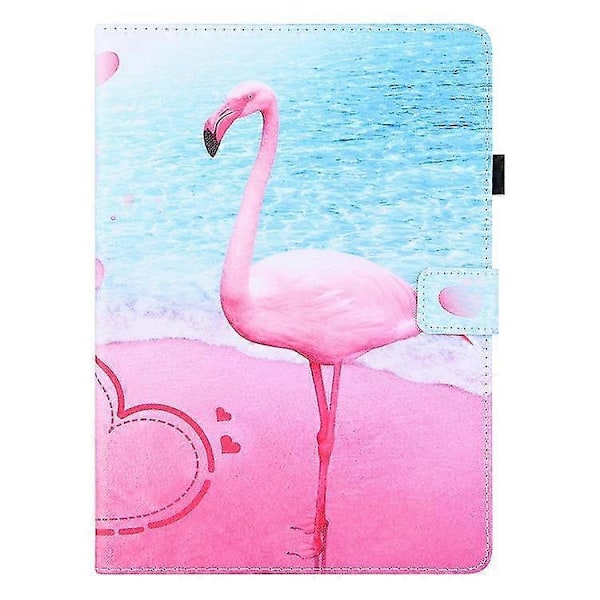 Huawei Enjoy Tablet 2 10.1 / Matepad T 10s Värillinen Piirros Vaakasuuntainen Käännettävä PU-nahkakotelo Pidikkeellä & Korttipaikoilla & Lompakko Zekai Flamingo