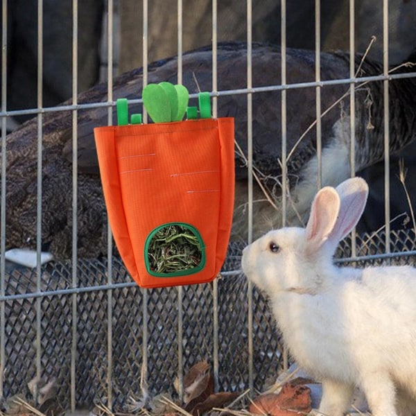 Høfoderposer til små dyr - foderautomater til kaninhø - Praktisk opbevaring til kaniner, marsvin, chinchillaer, hamstere og smådyr