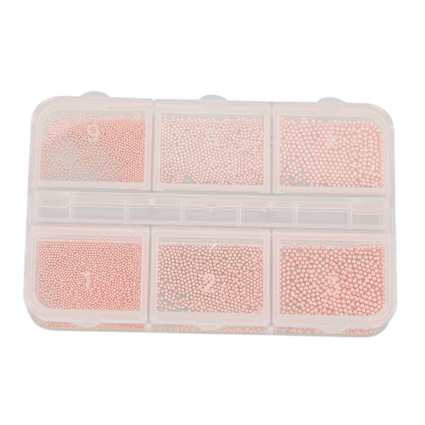 Nail Art Bead Home Salon Hieno tee-se-itse metalliset minikynsihelmet kynsitaiteilijalle noviisi ruusukulta