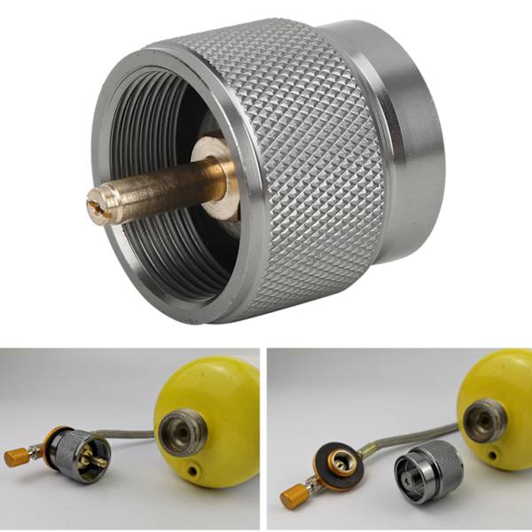 US Standard Propan Komfur Tank Refill Adapter Brænder Converter med automatisk afbrydelse af gas