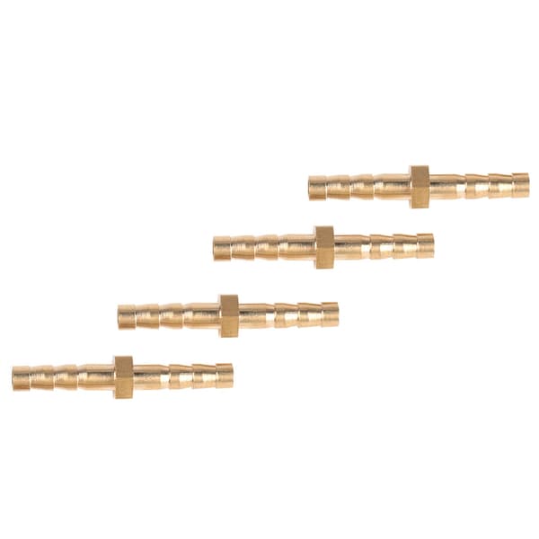 4 stk 4--4mm Messingkobling Slangehale Reduksjonspluggkobling