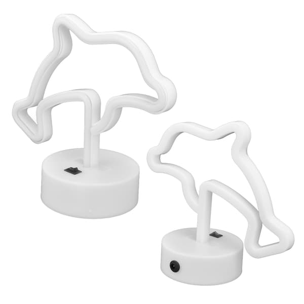 LED Delfin Neonljus USB- eller Batteridriven Unik Rumsdekorationsaccessoar med Bas