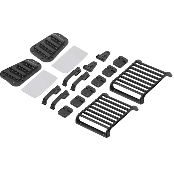 Frontlyktsskydd Insugsgaller Dörr Motorhuv Dekor Passar för Traxxas TRX4 Defender 1/10 RC Crawler Bil