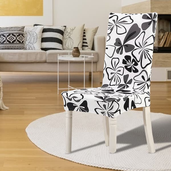 Polyester Trykk Elastisk Stoltrekk Avtakbare Beskyttelsesdeksler for Hjem Bryllup Hotell