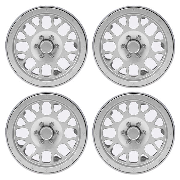 4 kpl 2,2 tuuman alumiiniseospyörän napatarvikkeet RC-osat sopivat 1/10 RC CarSilverille