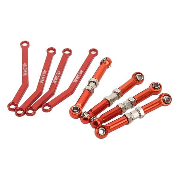 8PCS Högfrigångs främre länksats 1/24 Aluminiumlegering Stål Slitstark bandbilsupphängningssats för FMS Red