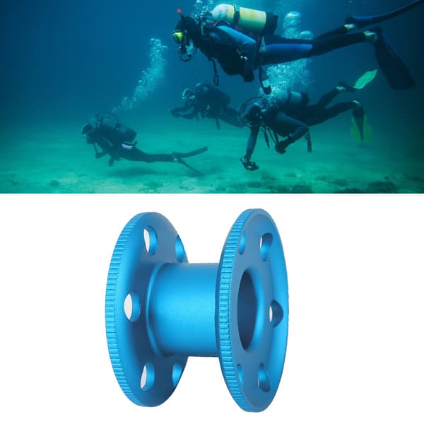 Aluminiumslegering Scuba Diving Finger Spool Reel Dykker Undervands Snorkel Tilbehør (Blå)