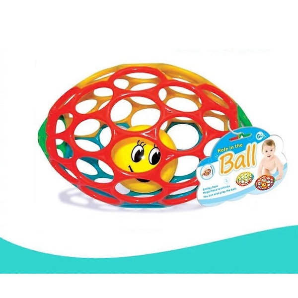 Rugby mjuk boll [med bjällra], Classic Ball - Röd, Gul, Grön, Blå, Åldrar Nyfödd +