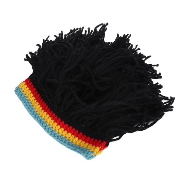 Roliga perukmössor med hög elasticitet, varma stickade mössor med dreadlocks för jul och halloween
