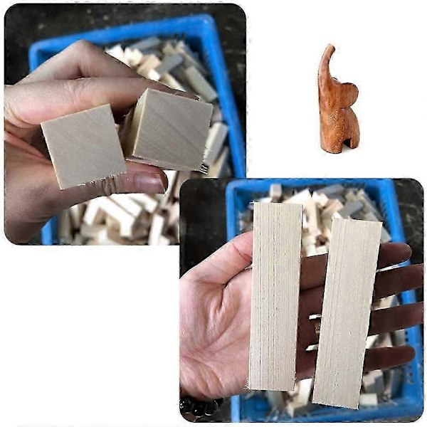 6 st Basswood Snidningsblock kompatibla med Trä Nybörjare Snidnings Hobby Kit DIY Snidning Trä