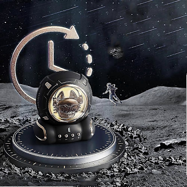 Luova Astronautti Langaton Bluetooth Kaiutin Mini Kannettava Matkapuhelin Subwoofer Ulkokäyttöön Pieni Audio Musta Zekai